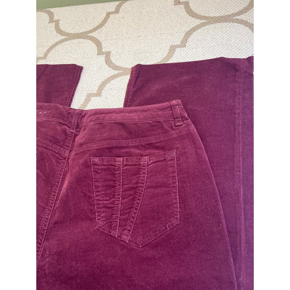 Chico’s Women's Burgundy Corduroy Pants Size 3 / 16 Tall Long - Picture 12 of 13